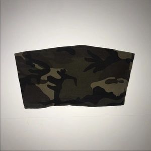 Meshki camo tube top crop top